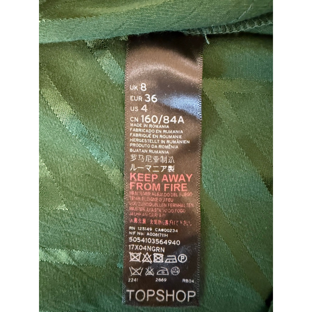 NWTs Topshop green oversized blazer with white contrast stitching size 4 - Picture 5 of 8